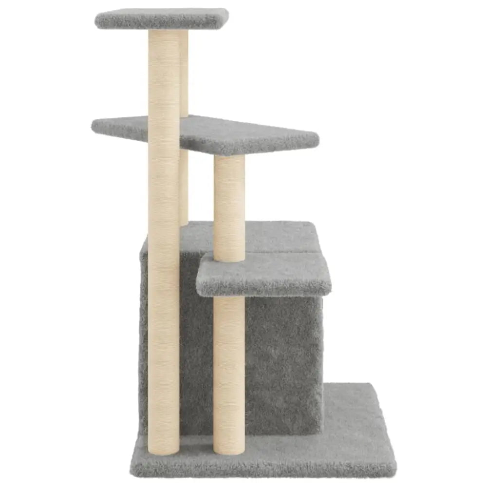 Vidaxl cat tree with sisal scratching posts light grey 83.5