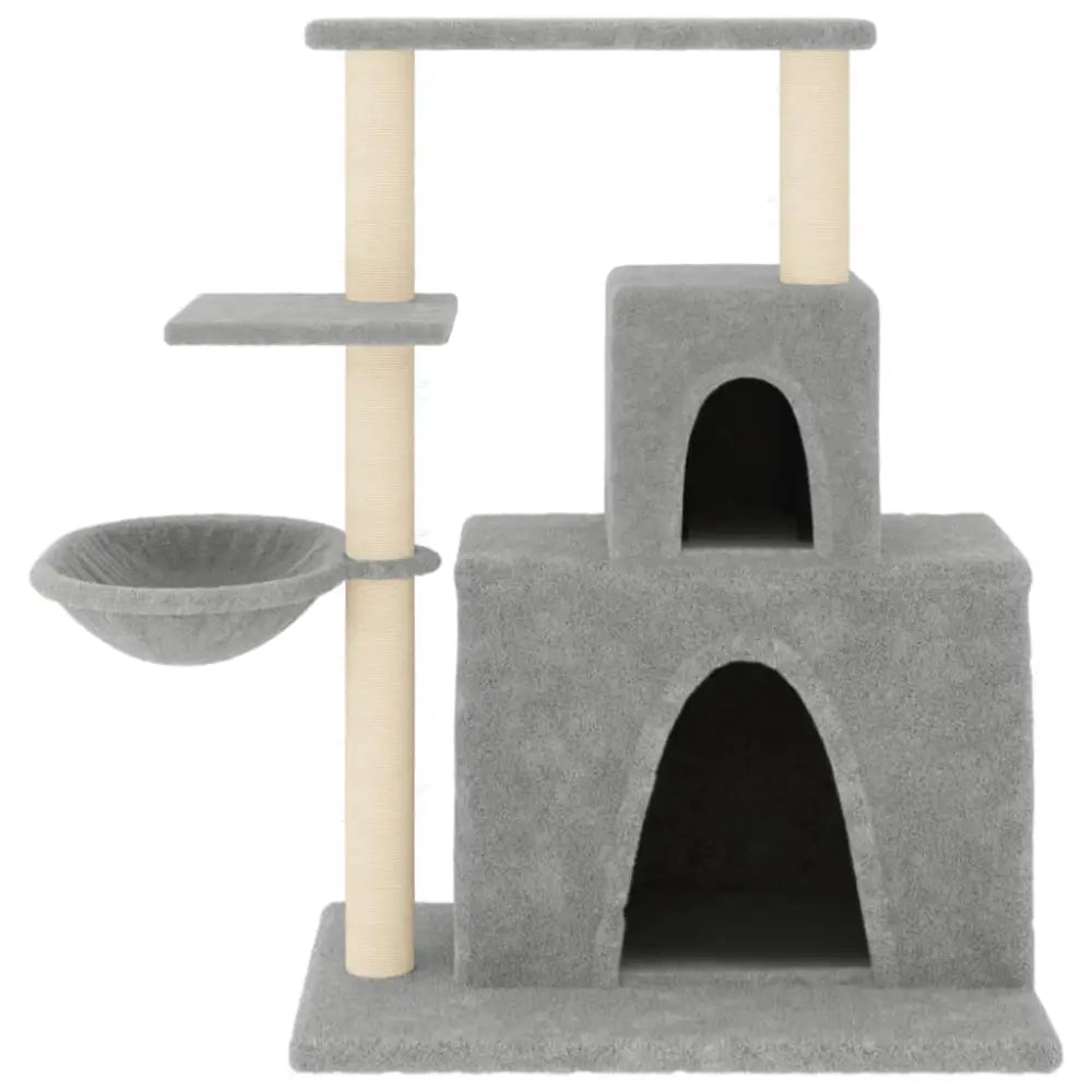 Vidaxl cat tree with sisal scratching posts light grey 83