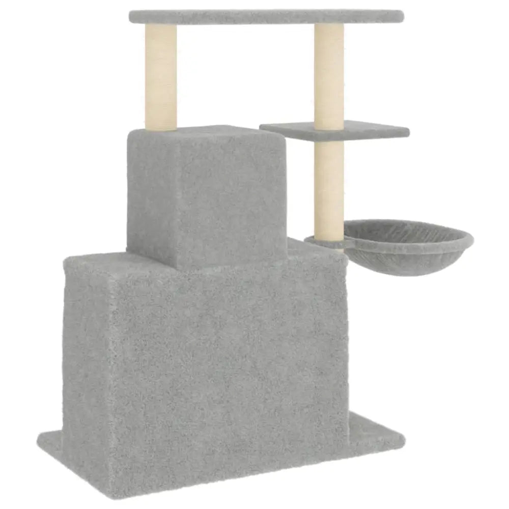 Vidaxl cat tree with sisal scratching posts light grey 83