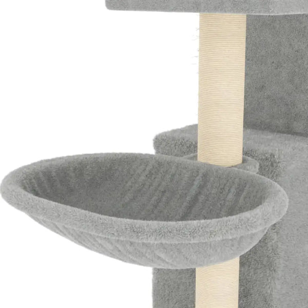 Vidaxl cat tree with sisal scratching posts light grey 83