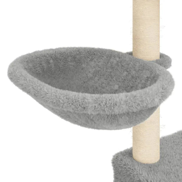 Vidaxl cat tree with sisal scratching posts light grey 83