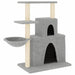 Vidaxl cat tree with sisal scratching posts light grey 83