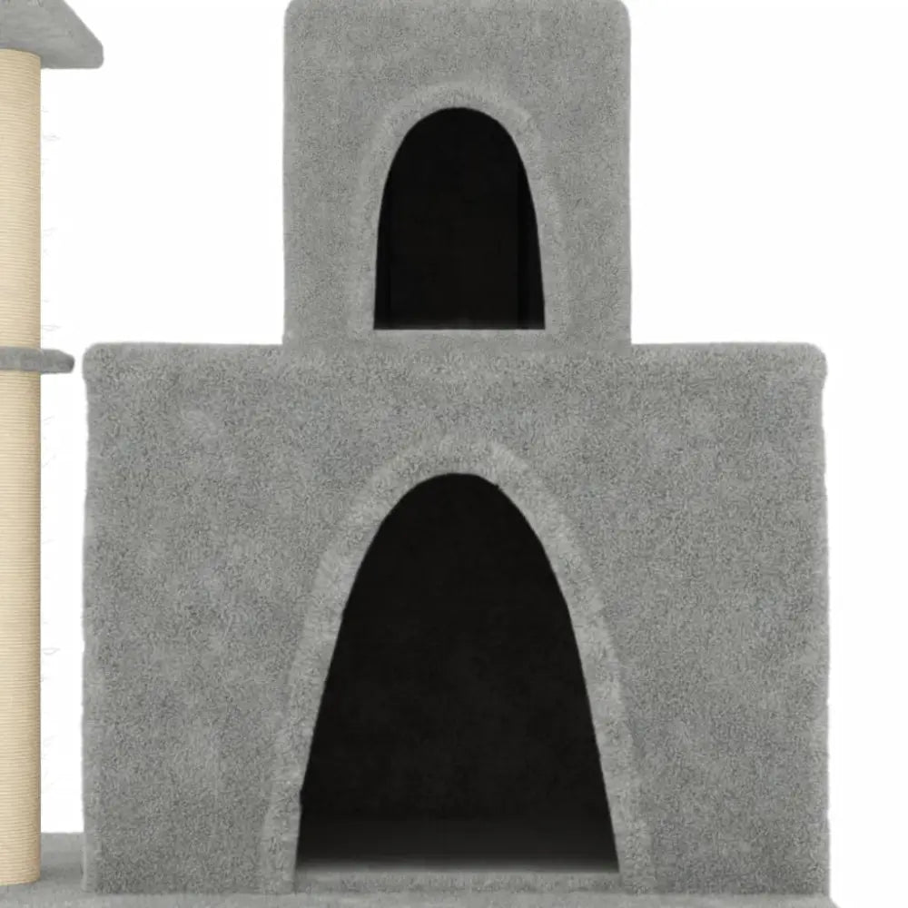 Vidaxl cat tree with sisal scratching posts light grey 83