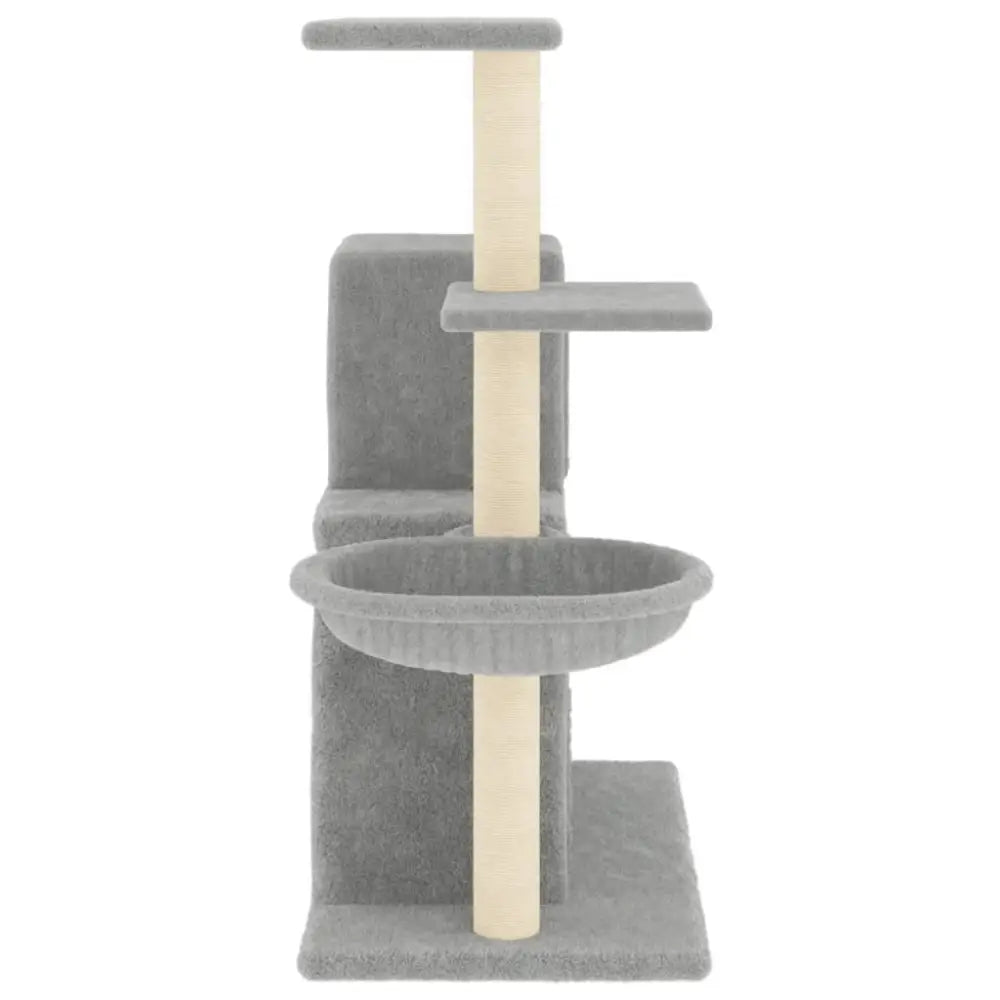 Vidaxl cat tree with sisal scratching posts light grey 83