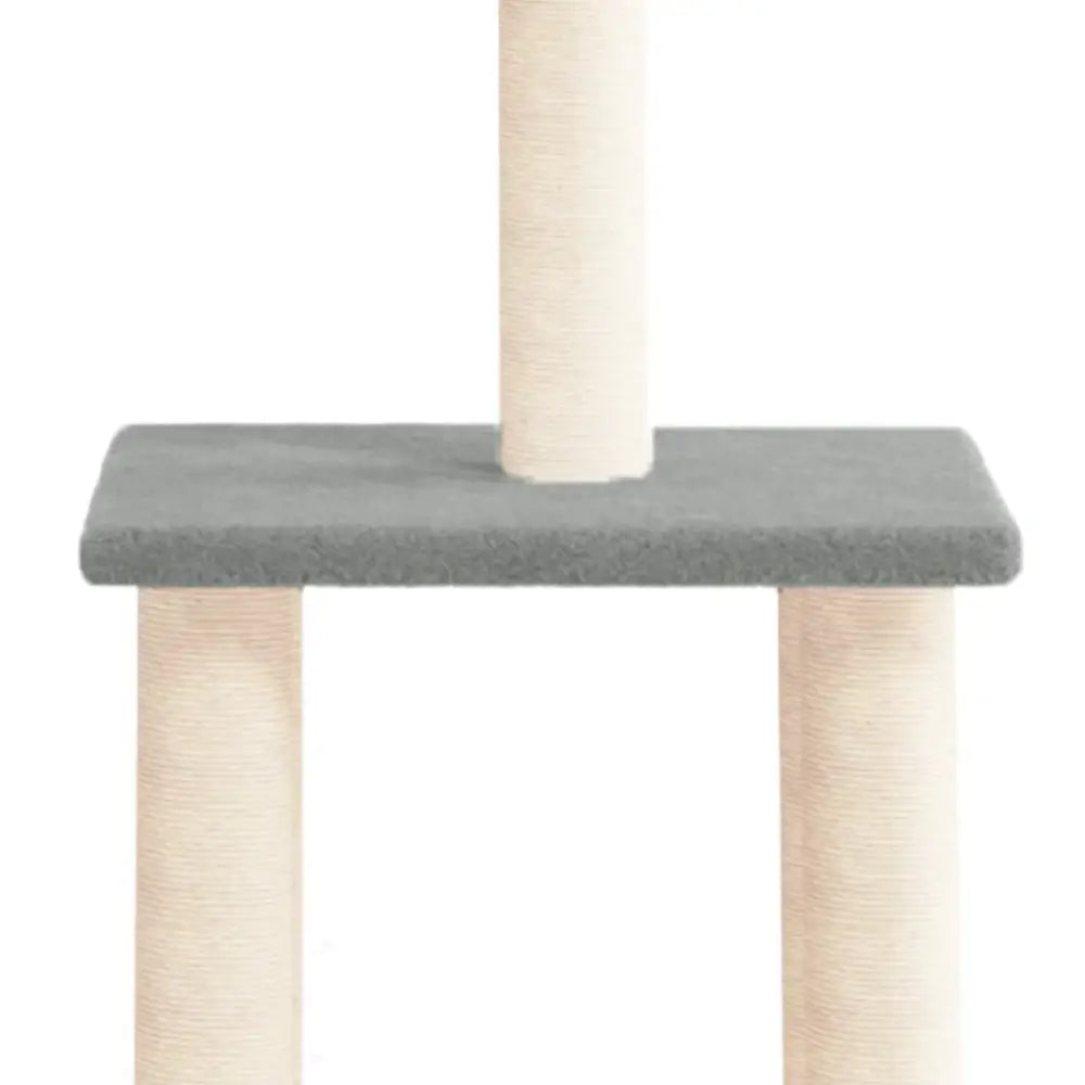 Vidaxl cat tree with sisal scratching posts light grey 85.5