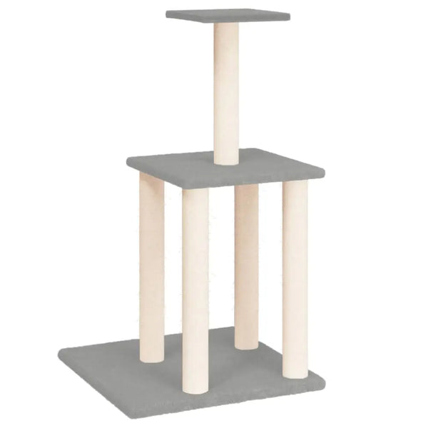 Vidaxl cat tree with sisal scratching posts light grey 85.5