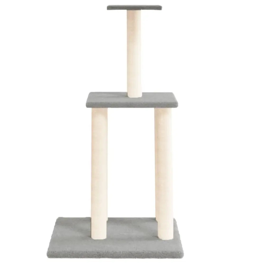 Vidaxl cat tree with sisal scratching posts light grey 85.5