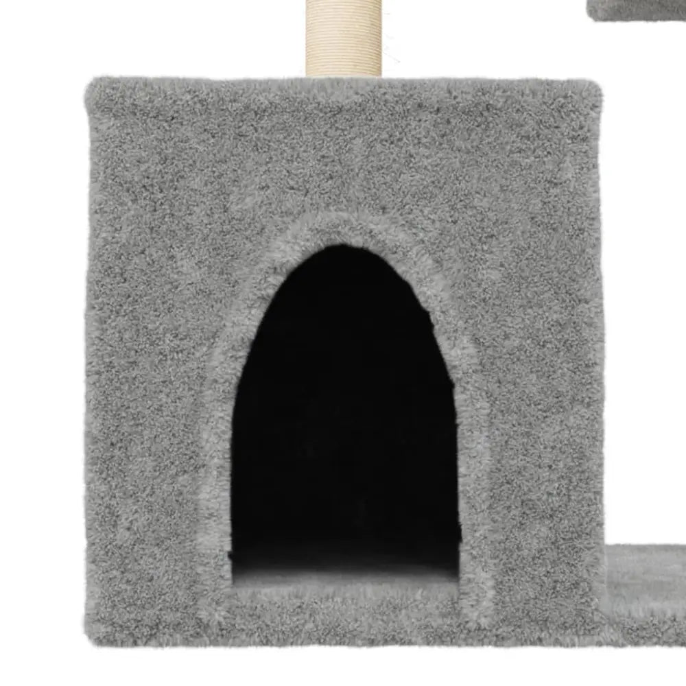 Vidaxl cat tree with sisal scratching posts light grey 86