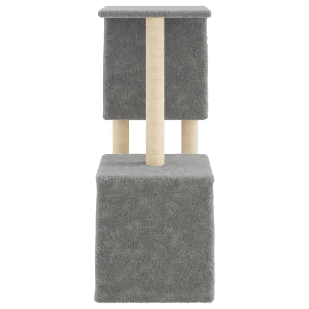 Vidaxl cat tree with sisal scratching posts light grey 86