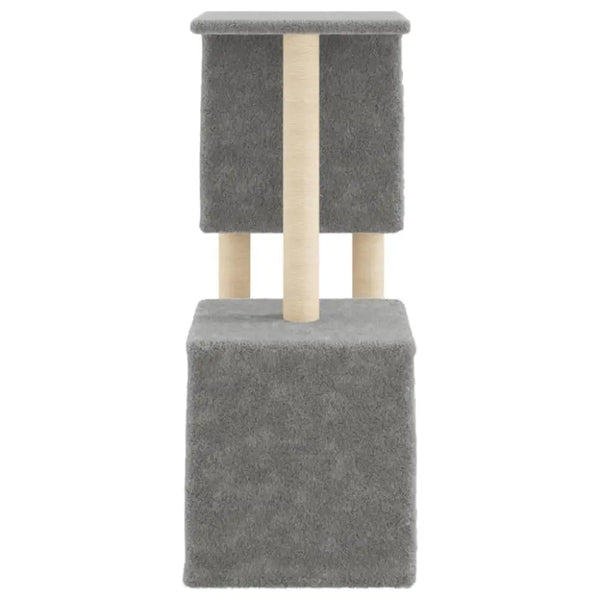 Vidaxl cat tree with sisal scratching posts light grey 86