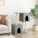 Vidaxl cat tree with sisal scratching posts light grey 86