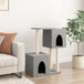 Vidaxl cat tree with sisal scratching posts light grey 86