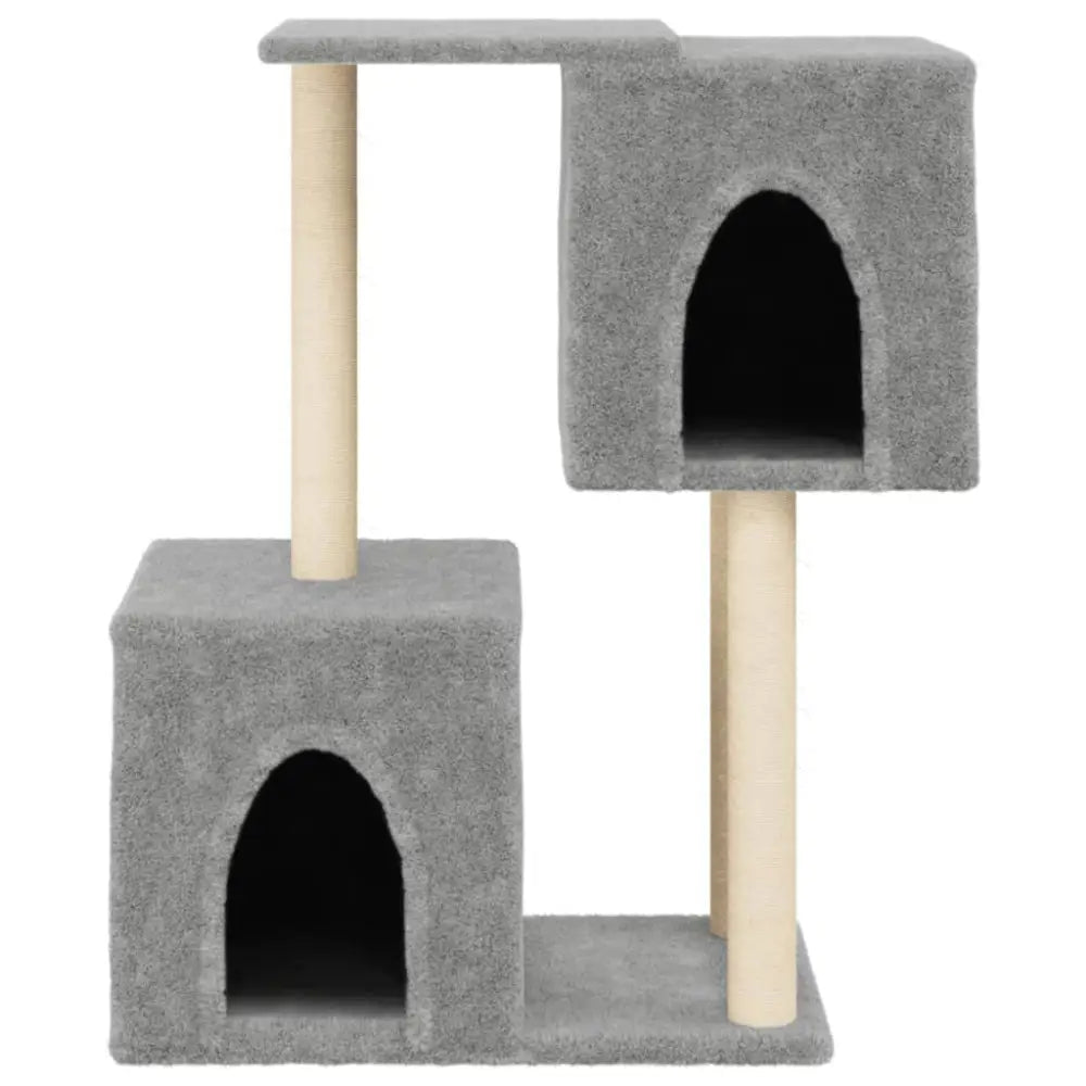 Vidaxl cat tree with sisal scratching posts light grey 86