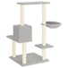 Vidaxl cat tree with sisal scratching posts light grey 95