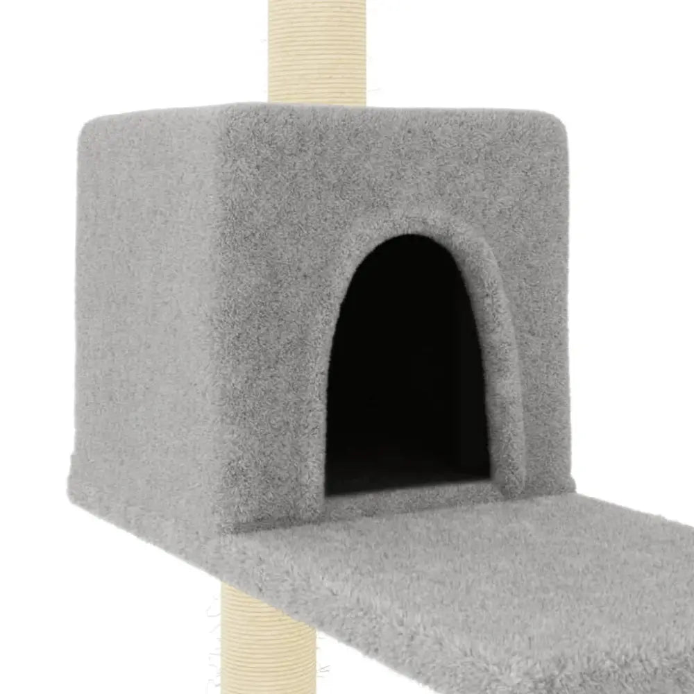 Vidaxl cat tree with sisal scratching posts light grey 95