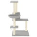 Vidaxl cat tree with sisal scratching posts light grey 95