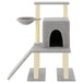 Vidaxl cat tree with sisal scratching posts light grey 96.5