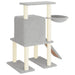 Vidaxl cat tree with sisal scratching posts light grey 96.5