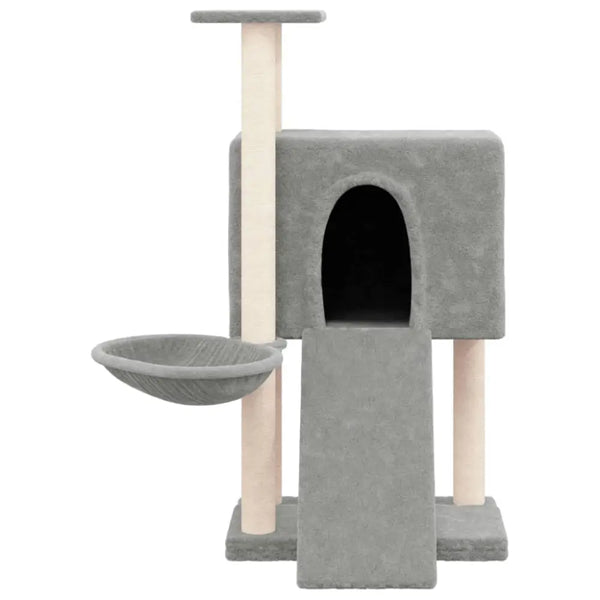 Vidaxl cat tree with sisal scratching posts light grey 96