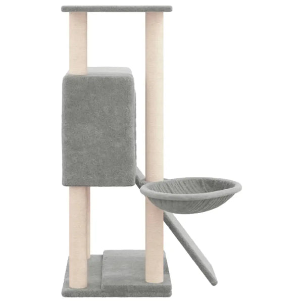 Vidaxl cat tree with sisal scratching posts light grey 96