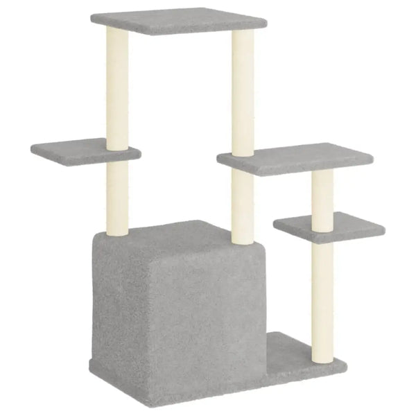 Vidaxl cat tree with sisal scratching posts light grey 97.5