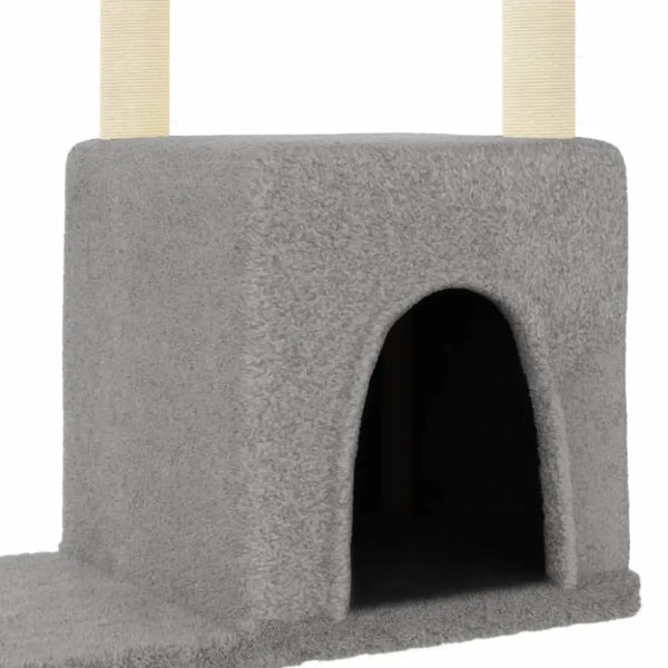 Vidaxl cat tree with sisal scratching posts light grey 97.5