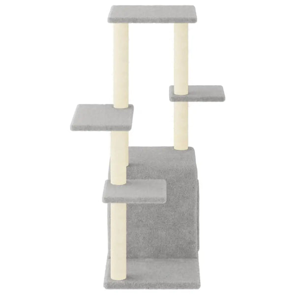 Vidaxl cat tree with sisal scratching posts light grey 97.5