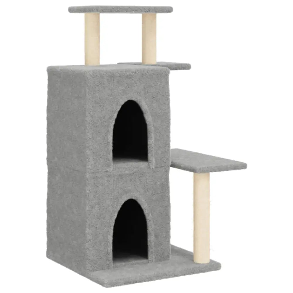 Vidaxl cat tree with sisal scratching posts light grey 97