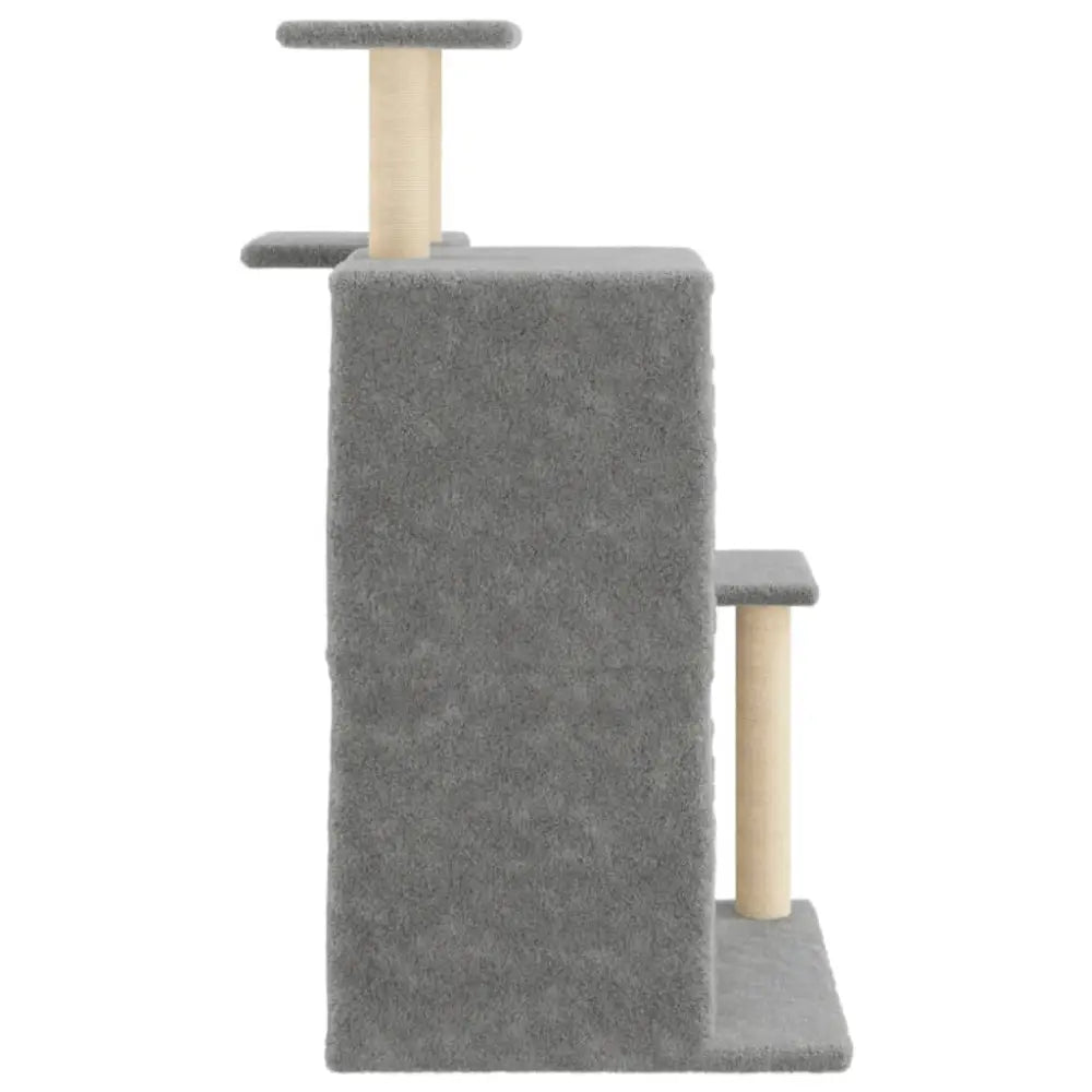 Vidaxl cat tree with sisal scratching posts light grey 97