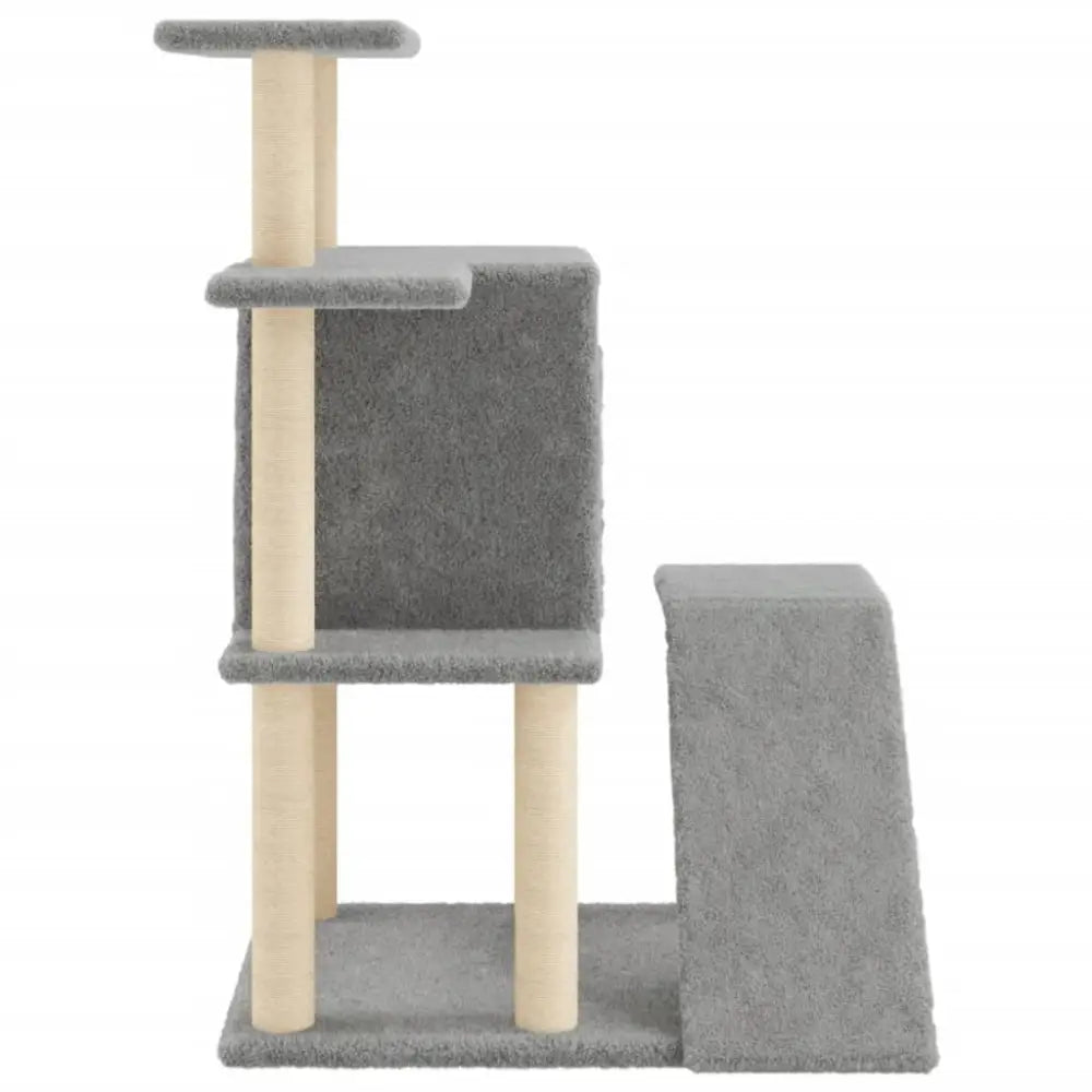 Vidaxl cat tree with sisal scratching posts light grey 97