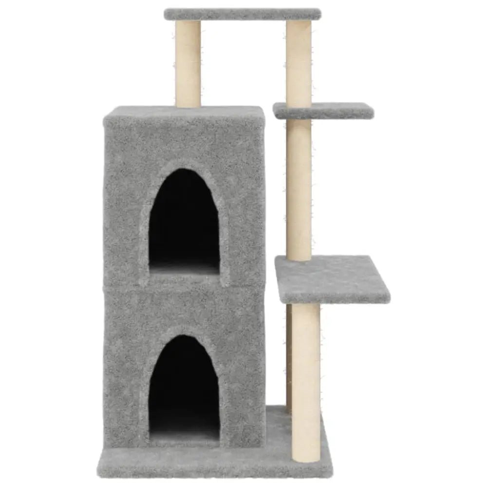 Vidaxl cat tree with sisal scratching posts light grey 97