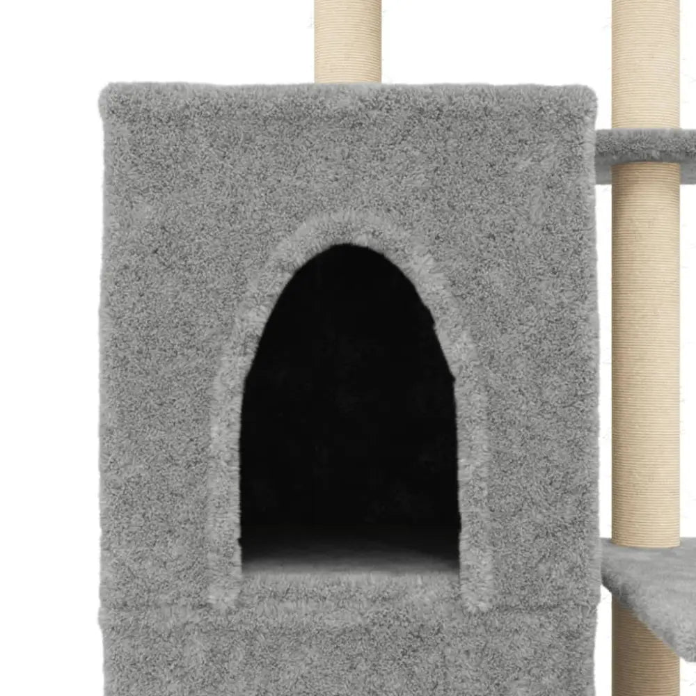 Vidaxl cat tree with sisal scratching posts light grey 97