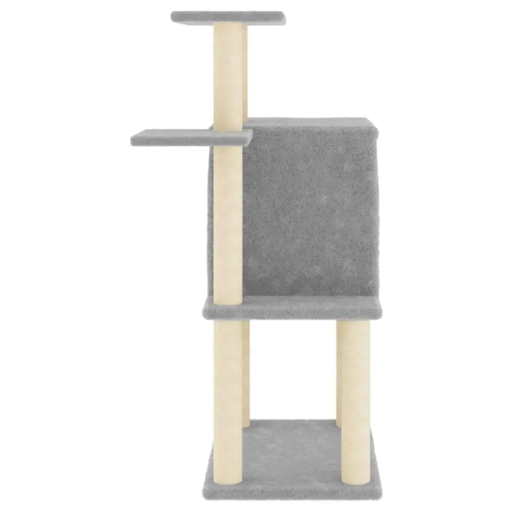 Vidaxl cat tree with sisal scratching posts light grey 97