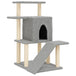 Vidaxl cat tree with sisal scratching posts light grey 97