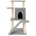 Vidaxl cat tree with sisal scratching posts light grey 97