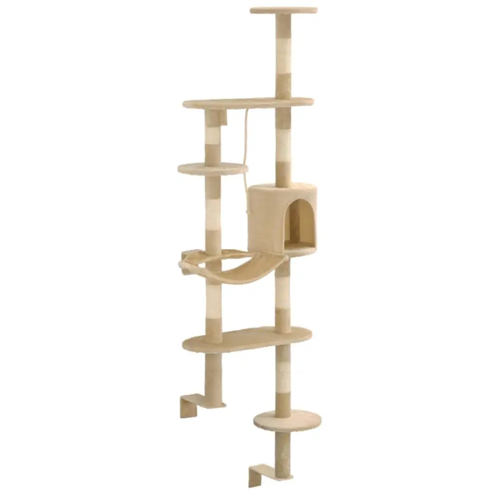 Vidaxl cat tree with sisal scratching posts wall mounted