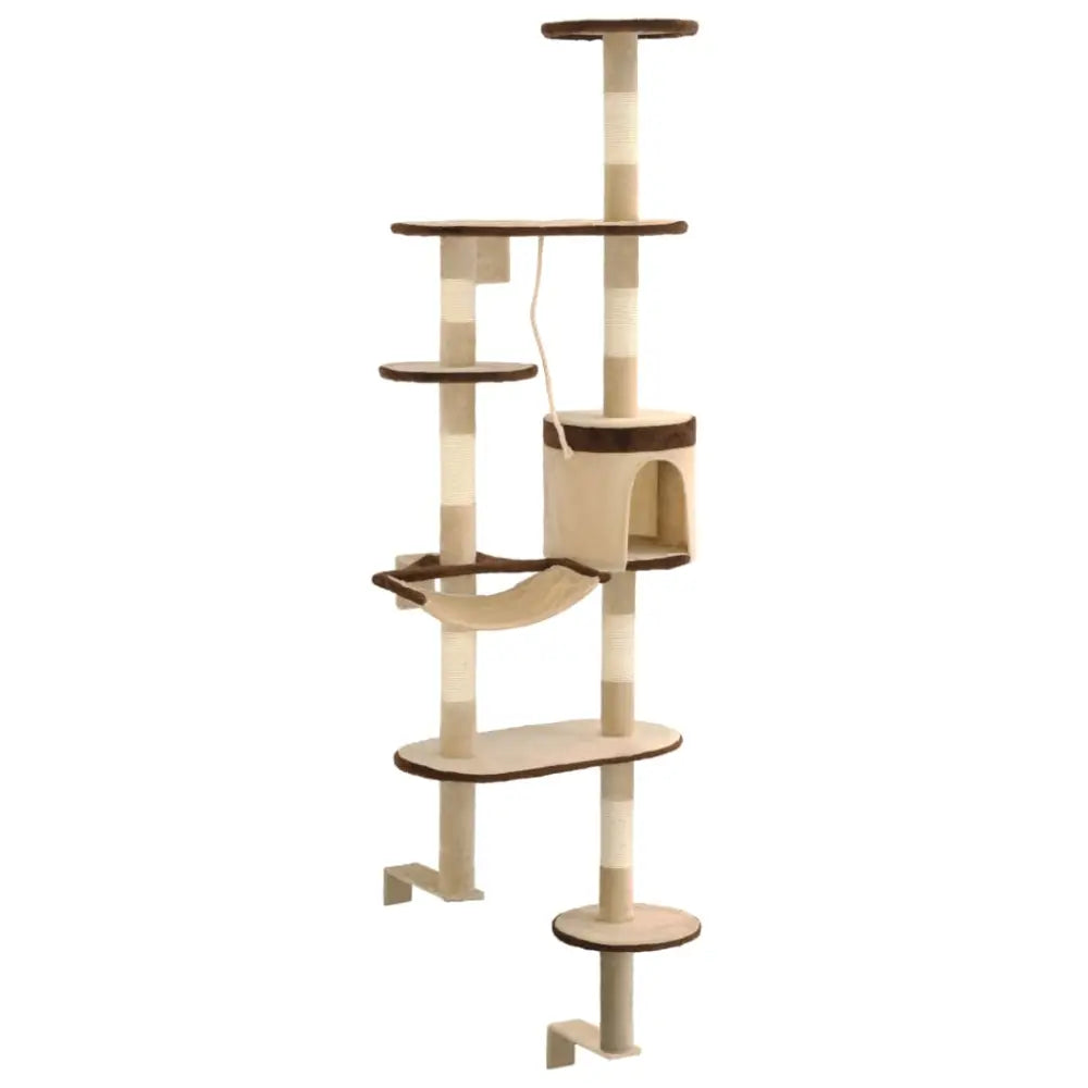 Vidaxl cat tree with sisal scratching posts wall mounted