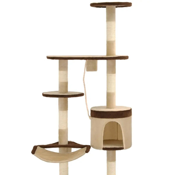 Vidaxl cat tree with sisal scratching posts wall mounted