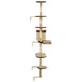 Vidaxl cat tree with sisal scratching posts wall mounted