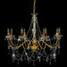 Vidaxl chandelier with beads golden 8 x e14 bulbs Nexellus