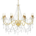 Vidaxl chandelier with beads golden 8 x e14 bulbs Nexellus