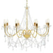 Vidaxl chandelier with beads golden 8 x e14 bulbs Nexellus