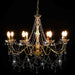 Vidaxl chandelier with beads golden 8 x e14 bulbs Nexellus