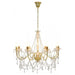 Vidaxl chandelier with beads golden 8 x e14 bulbs Nexellus