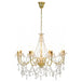 Vidaxl chandelier with beads golden 8 x e14 bulbs Nexellus