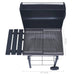 Vidaxl charcoal bbq grill smoker with bottom shelf black