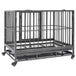 Vidaxl dog cage with wheels steel 102x72x85 cm - Black