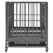 Vidaxl dog cage with wheels steel 102x72x85 cm - Black