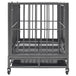 Vidaxl dog cage with wheels steel 102x72x85 cm - Black