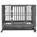 Vidaxl dog cage with wheels steel 92x62x76 cm - Black